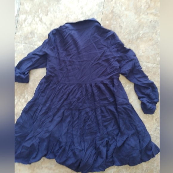Ya Los Angeles "Angels" Navy button down shirt dress, Size S - Picture 2 of 5